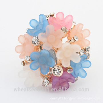 2015 vogue candy color big flower ring